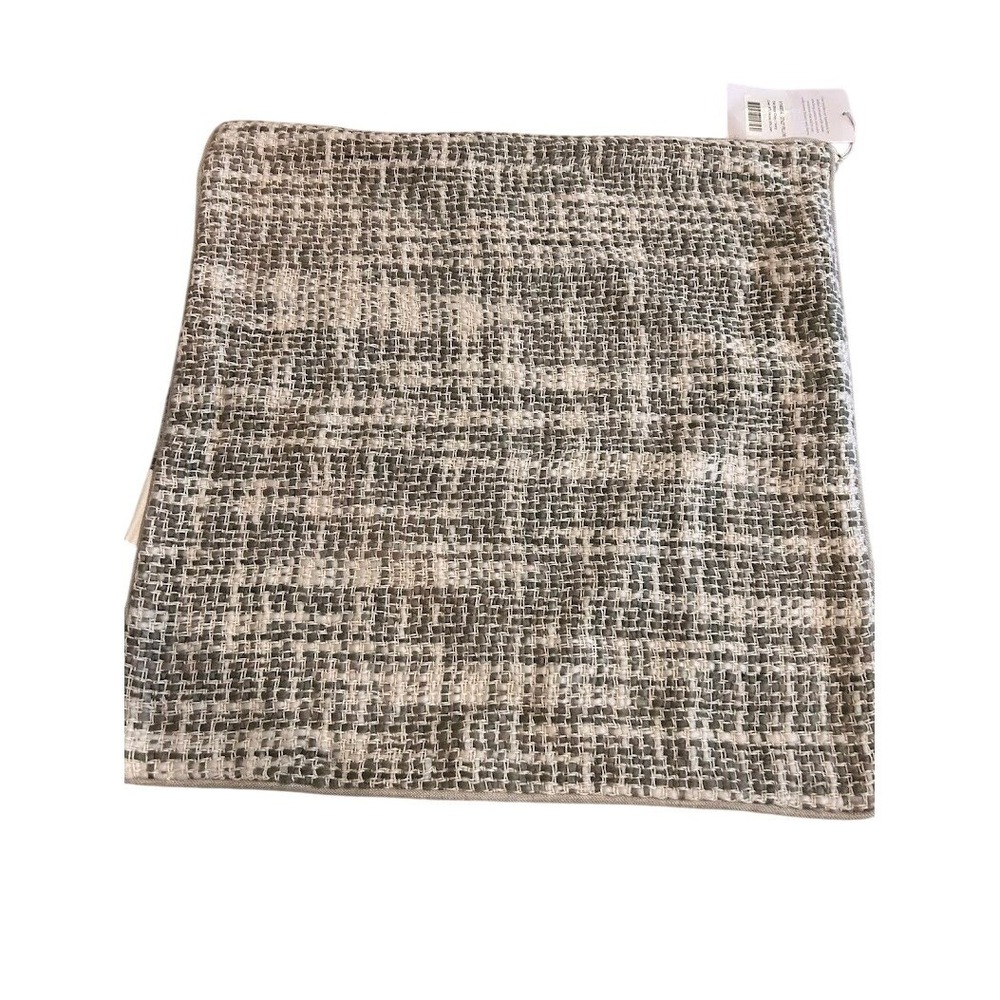 Villa Home Brax Gray Ivory 22" Square Pillow Cover Linen Viscose
